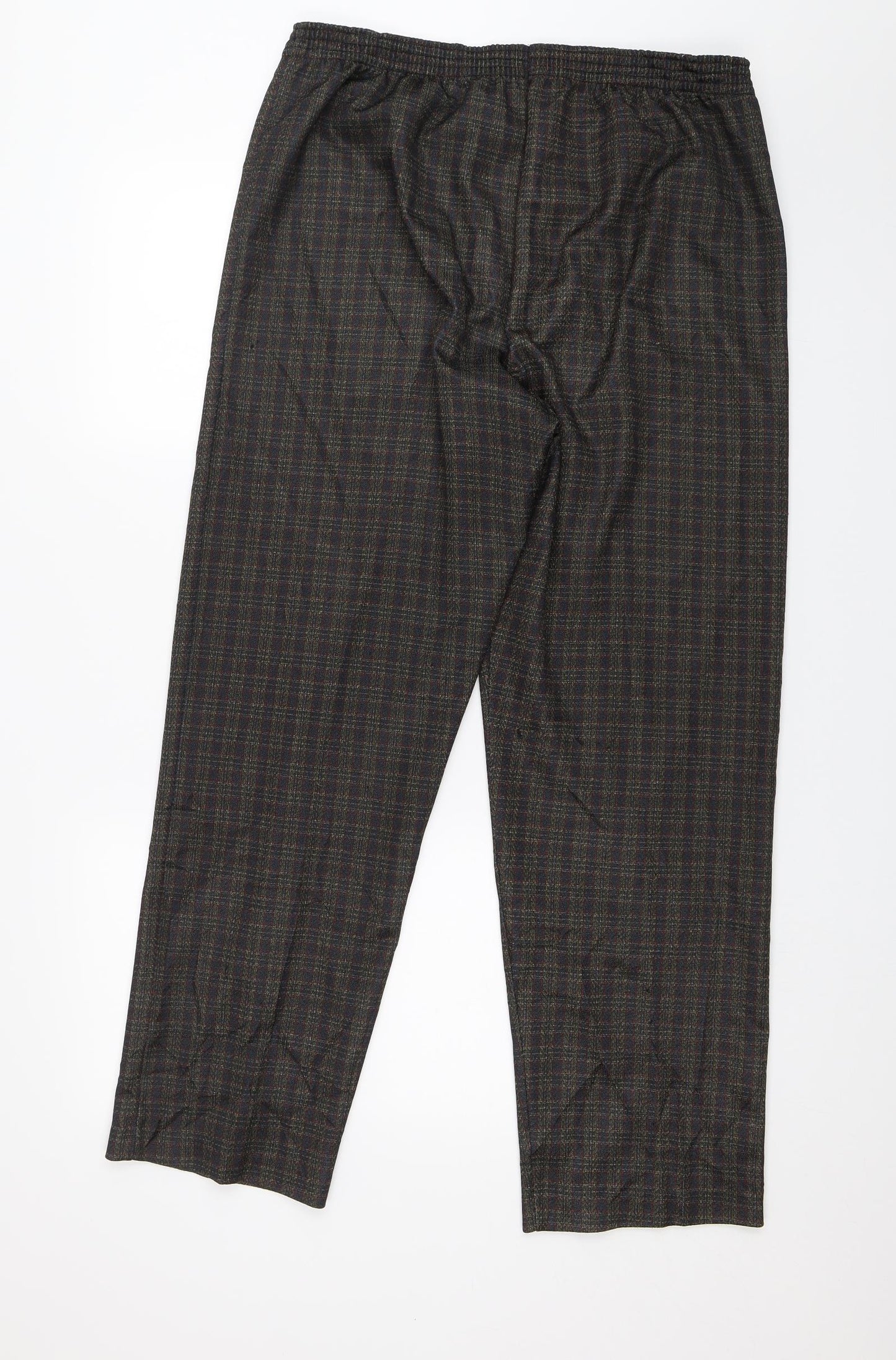 Womens UK Size 20 Preworn Regular Fit Capri Green Trousers