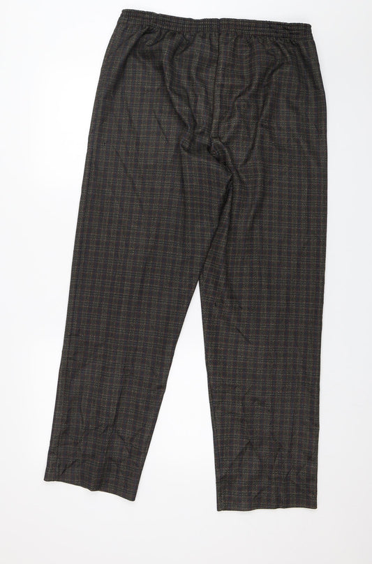 Womens UK Size 20 Preworn Regular Fit Capri Green Trousers