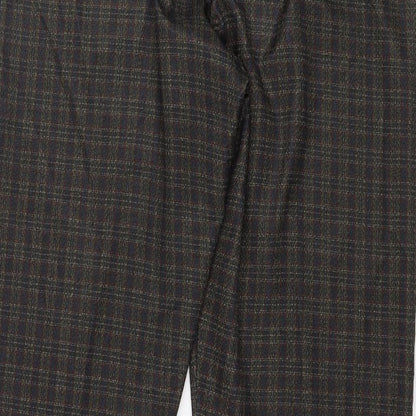 Womens UK Size 20 Preworn Regular Fit Capri Green Trousers