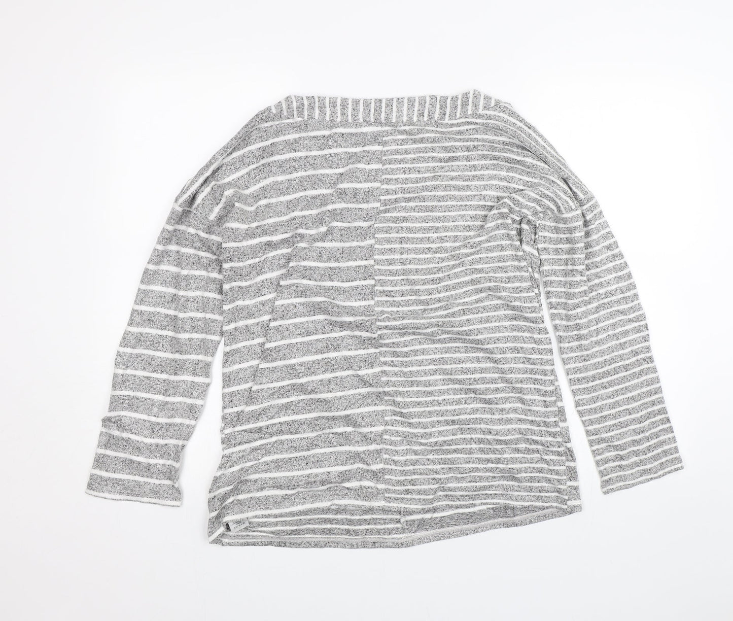 Nutmeg Womens Grey Striped  Pullover Jumper Size 12