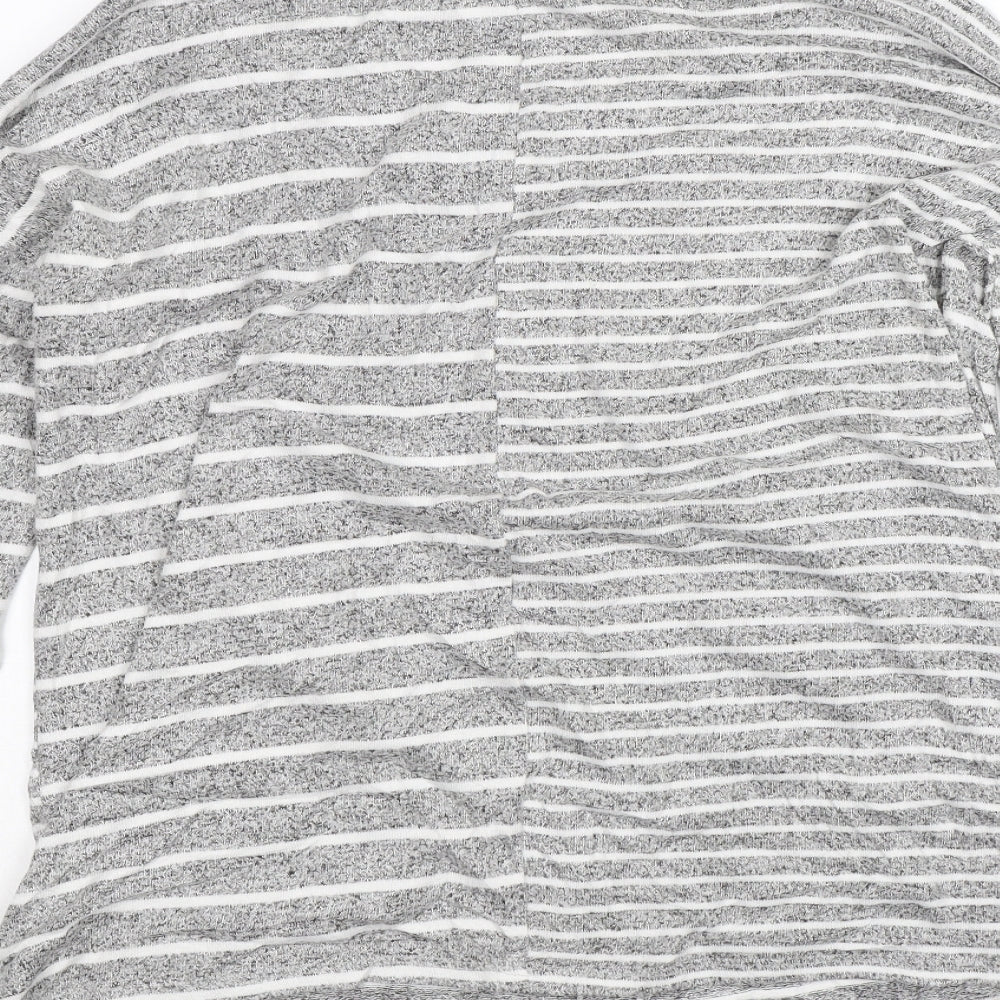 Nutmeg Womens Grey Striped  Pullover Jumper Size 12
