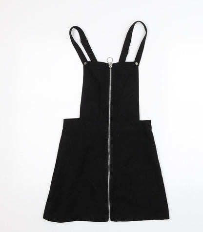 Divided Womens Black   Pinafore/Dungaree Dress  Size 6