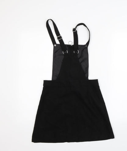 Divided Womens Black   Pinafore/Dungaree Dress  Size 6