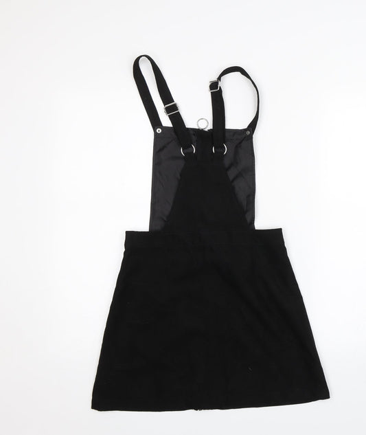 Divided Womens Black   Pinafore/Dungaree Dress  Size 6