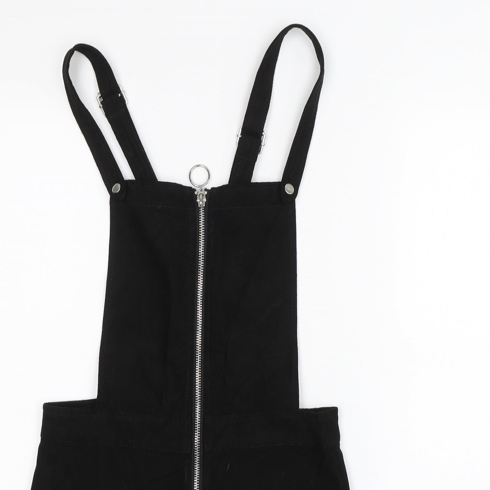 Divided Womens Black   Pinafore/Dungaree Dress  Size 6