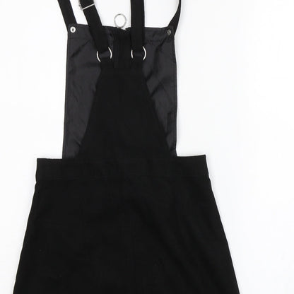 Divided Womens Black   Pinafore/Dungaree Dress  Size 6