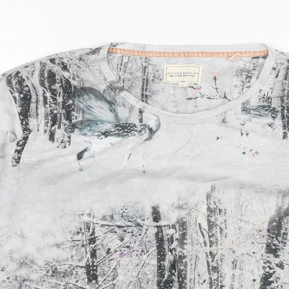 Womens UK Size S NEXT Grey Basic Blouse