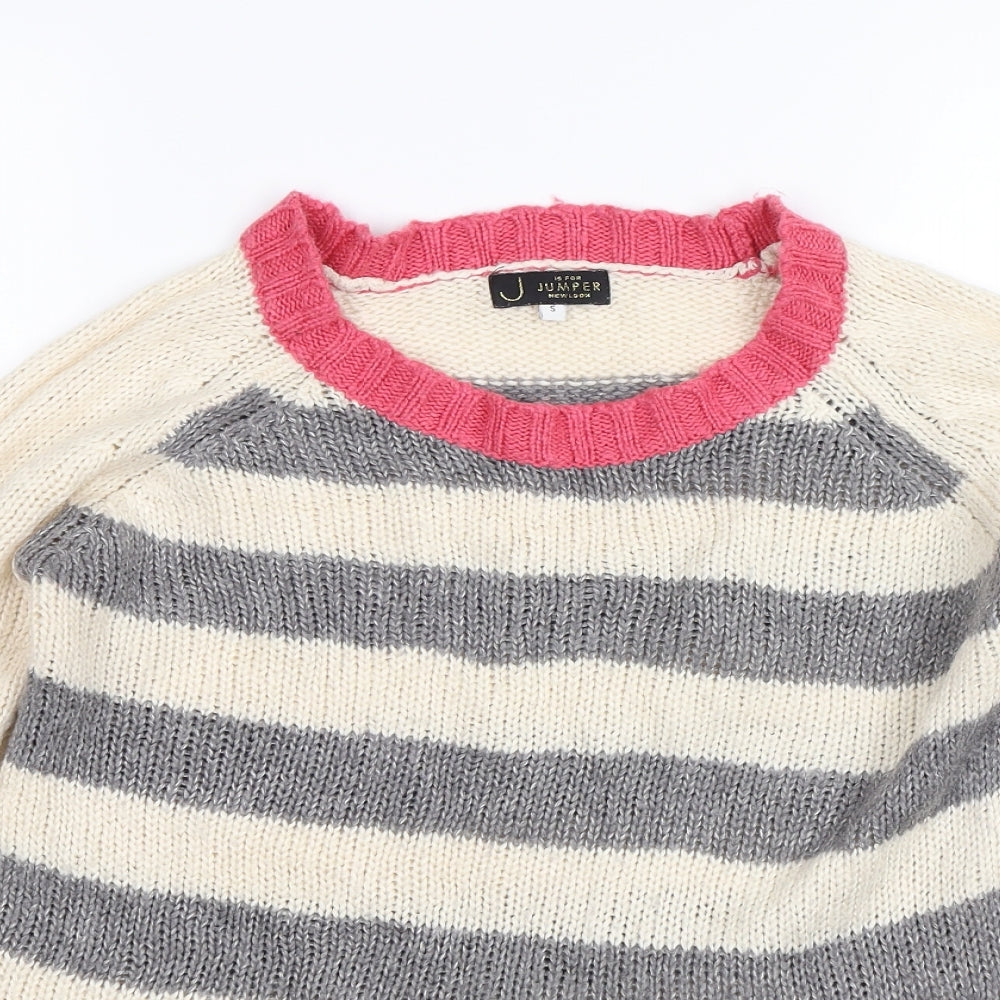 Womens UK Size S New Look Beige Pullover Jumper