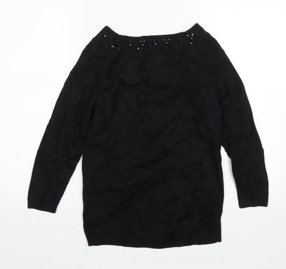 Womens UK Size 12 M&Co Black Pullover Jumper