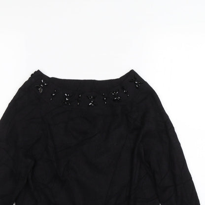Womens UK Size 12 M&Co Black Pullover Jumper