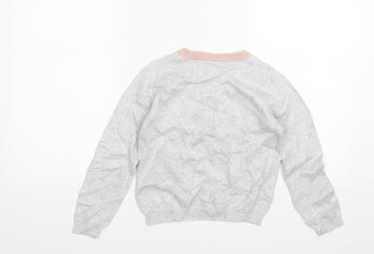 TU Girls Grey   Pullover Jumper Size 7 Years