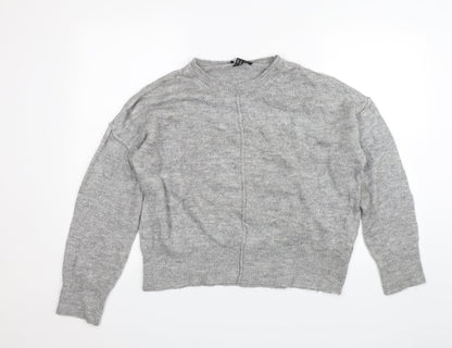 Womens UK Size M New Look Grey Pullover Jumper
