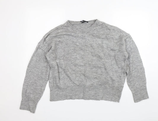 Womens UK Size M New Look Grey Pullover Jumper