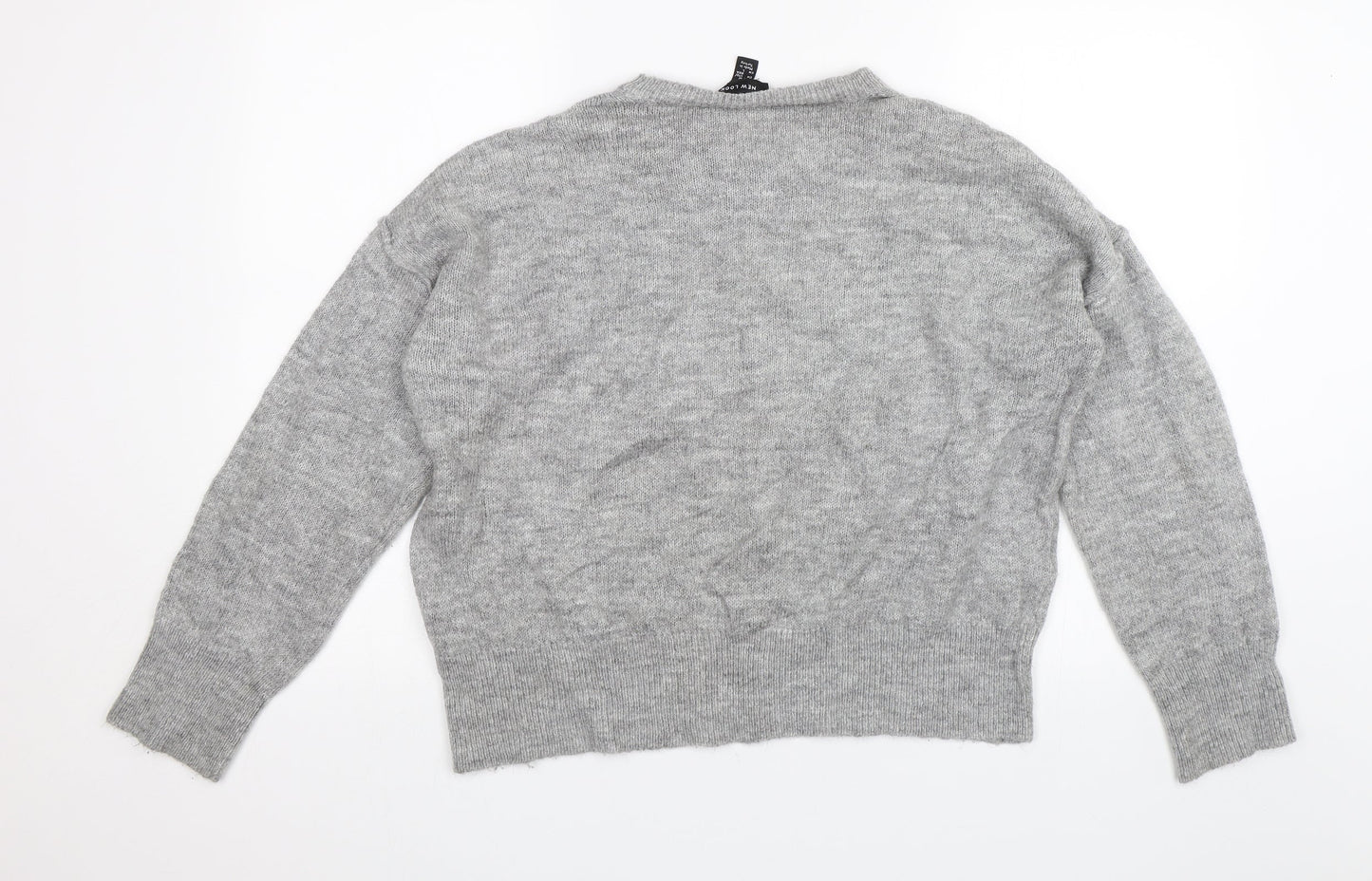 Womens UK Size M New Look Grey Pullover Jumper