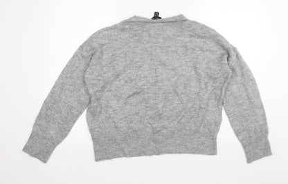Womens UK Size M New Look Grey Pullover Jumper