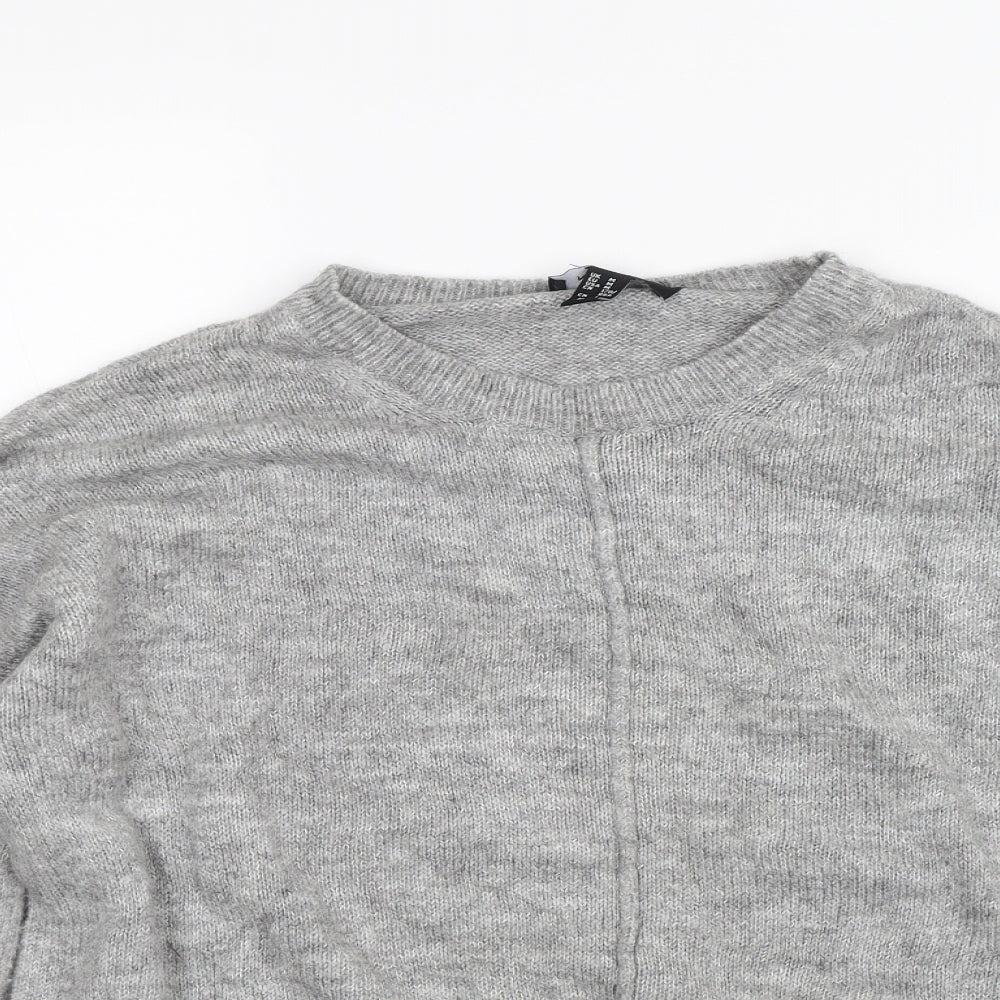Womens UK Size M New Look Grey Pullover Jumper