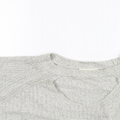 Womens UK Size L Silence + Noise Grey Pullover Jumper