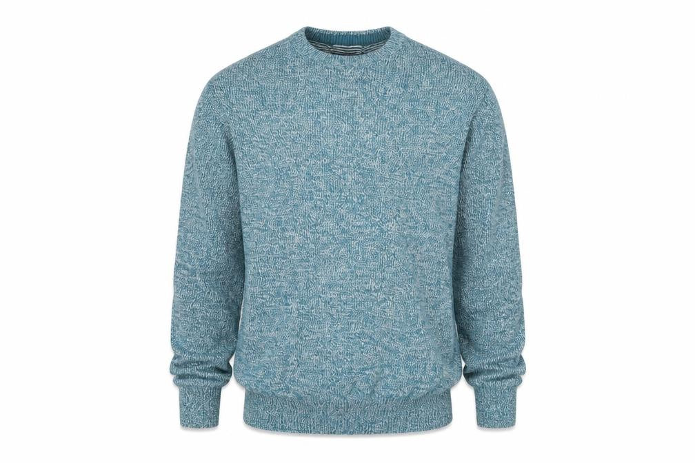 Mens UK Size M Atlantic Bay Blue Pullover Jumper
