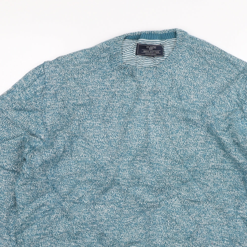 Atlantic Bay Mens Blue   Pullover Jumper Size M