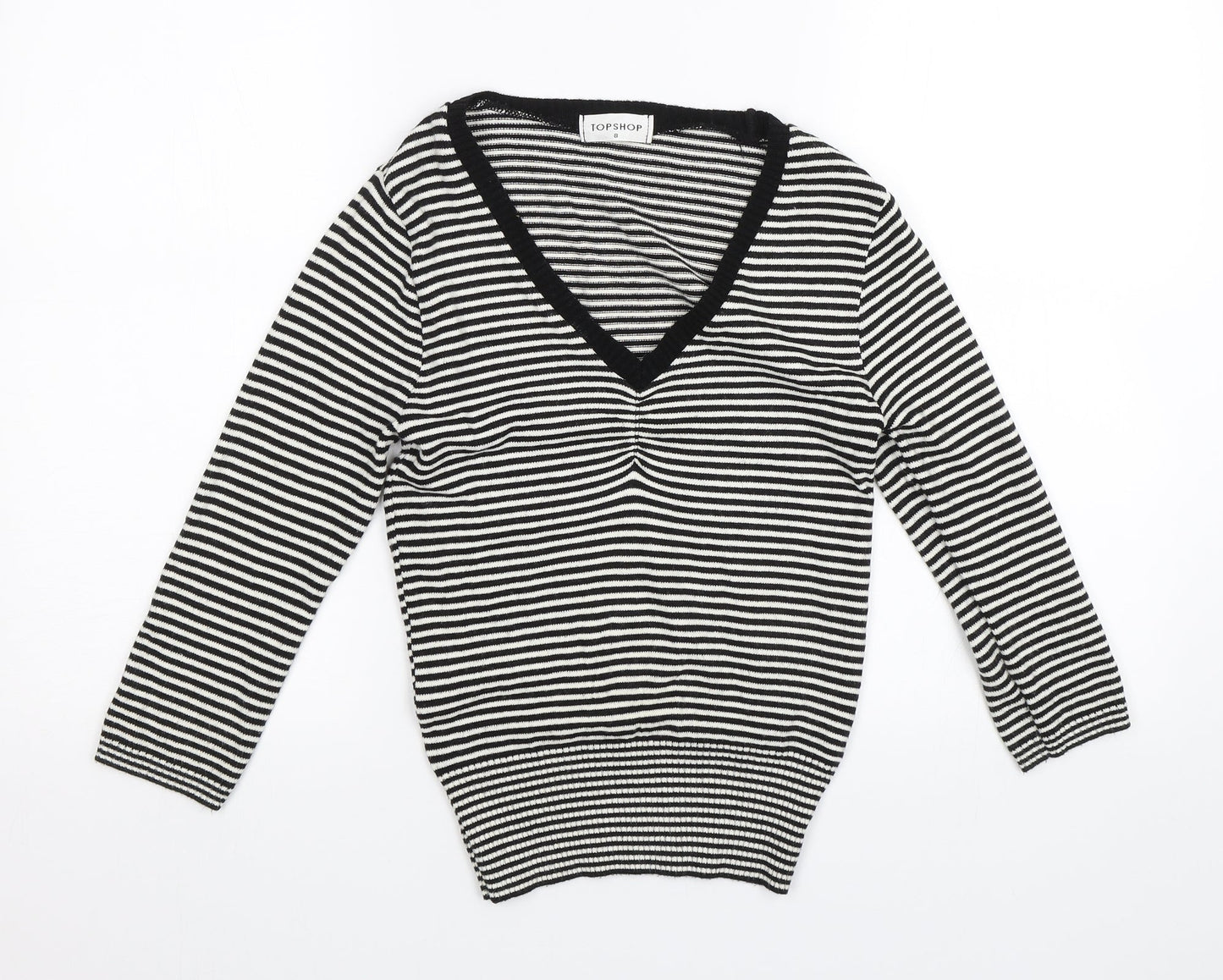 Womens UK Size 8 Topshop Black Pullover Jumper