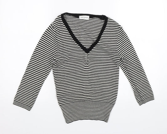 Womens UK Size 8 Topshop Black Pullover Jumper