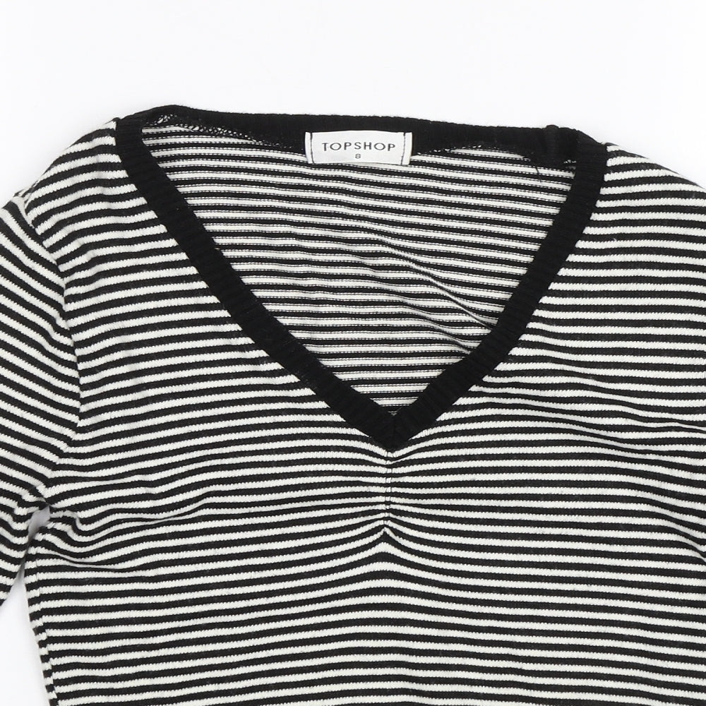 Womens UK Size 8 Topshop Black Pullover Jumper