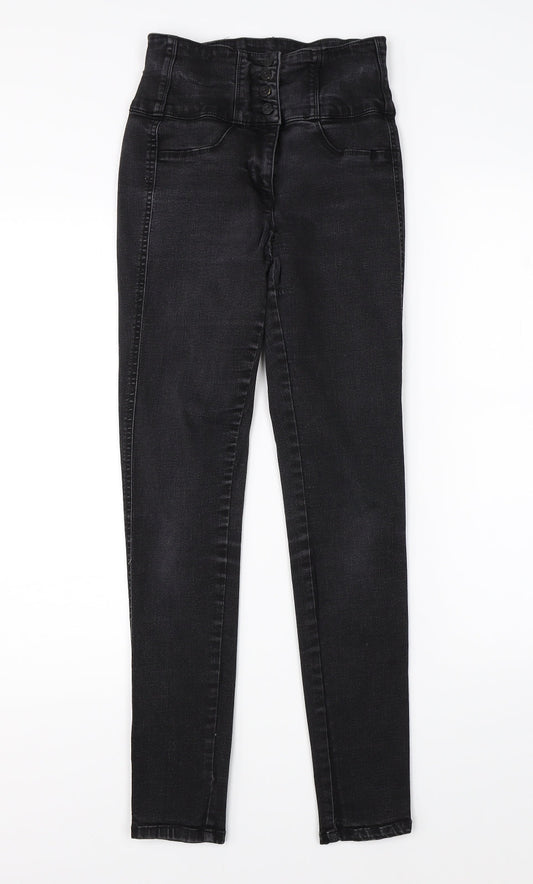 NEXT Womens Black  Denim Skinny Jeans Size 28 in L27 in