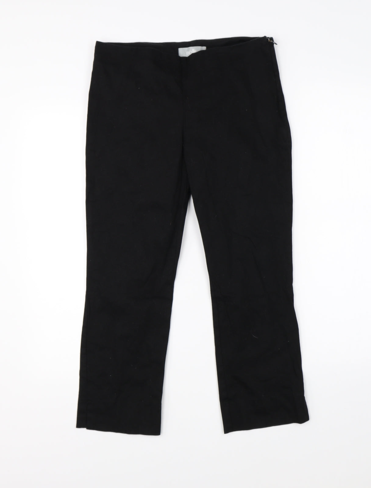 Womens UK Size 10 Wallis Regular Fit Dress Pants Black Trousers