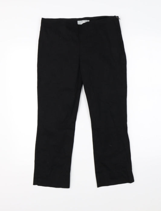Womens UK Size 10 Wallis Regular Fit Dress Pants Black Trousers