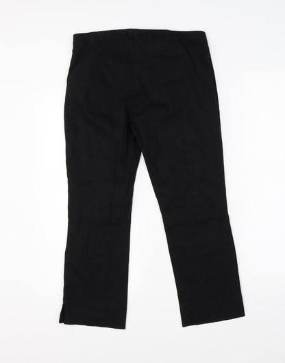 Womens UK Size 10 Wallis Regular Fit Dress Pants Black Trousers