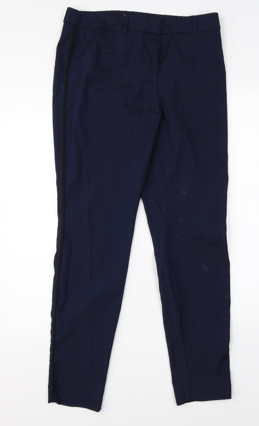 Womens UK Size 10 Papaya Regular Fit Dress Pants Blue Trousers