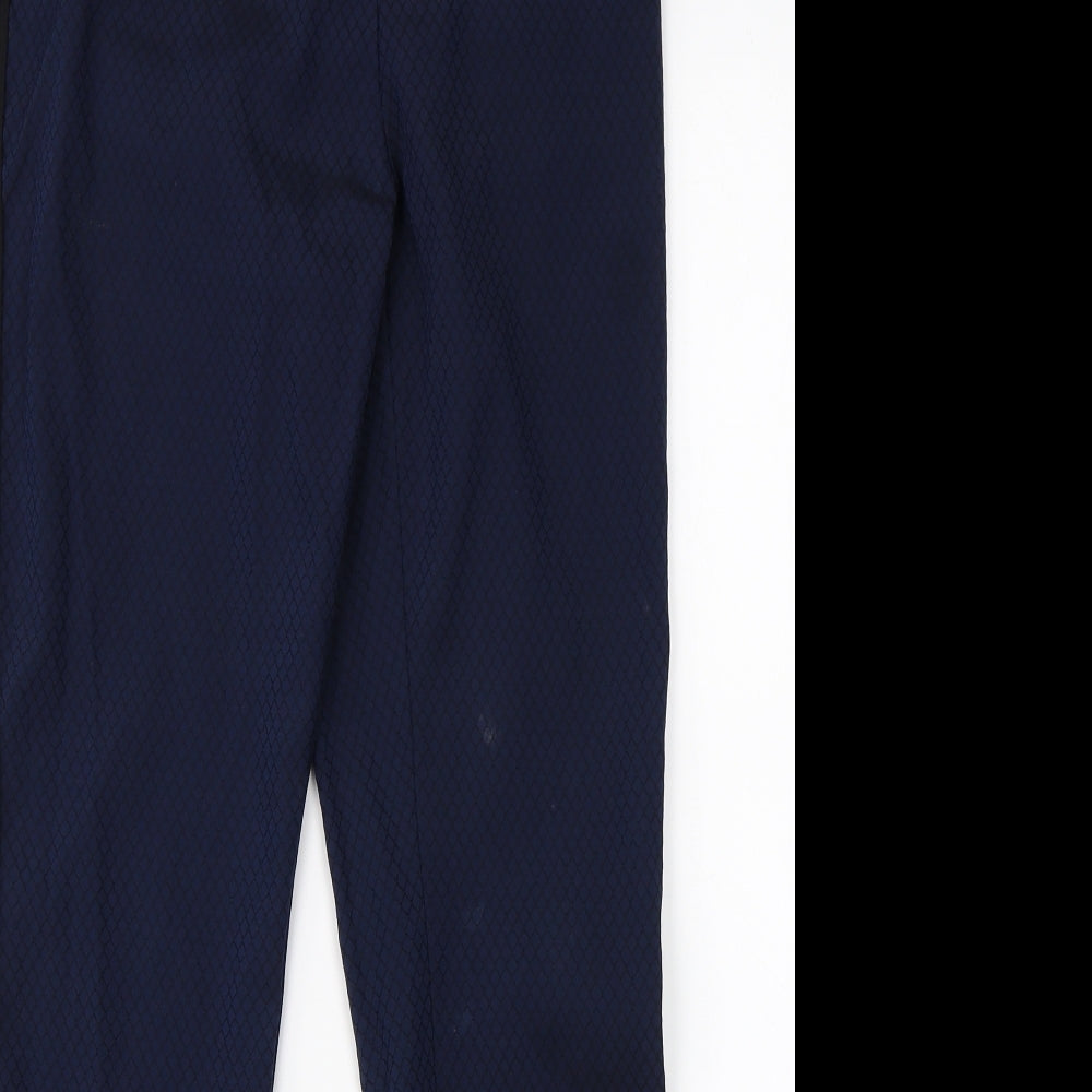 Womens UK Size 10 Papaya Regular Fit Dress Pants Blue Trousers