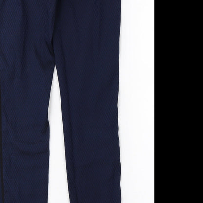 Womens UK Size 10 Papaya Regular Fit Dress Pants Blue Trousers