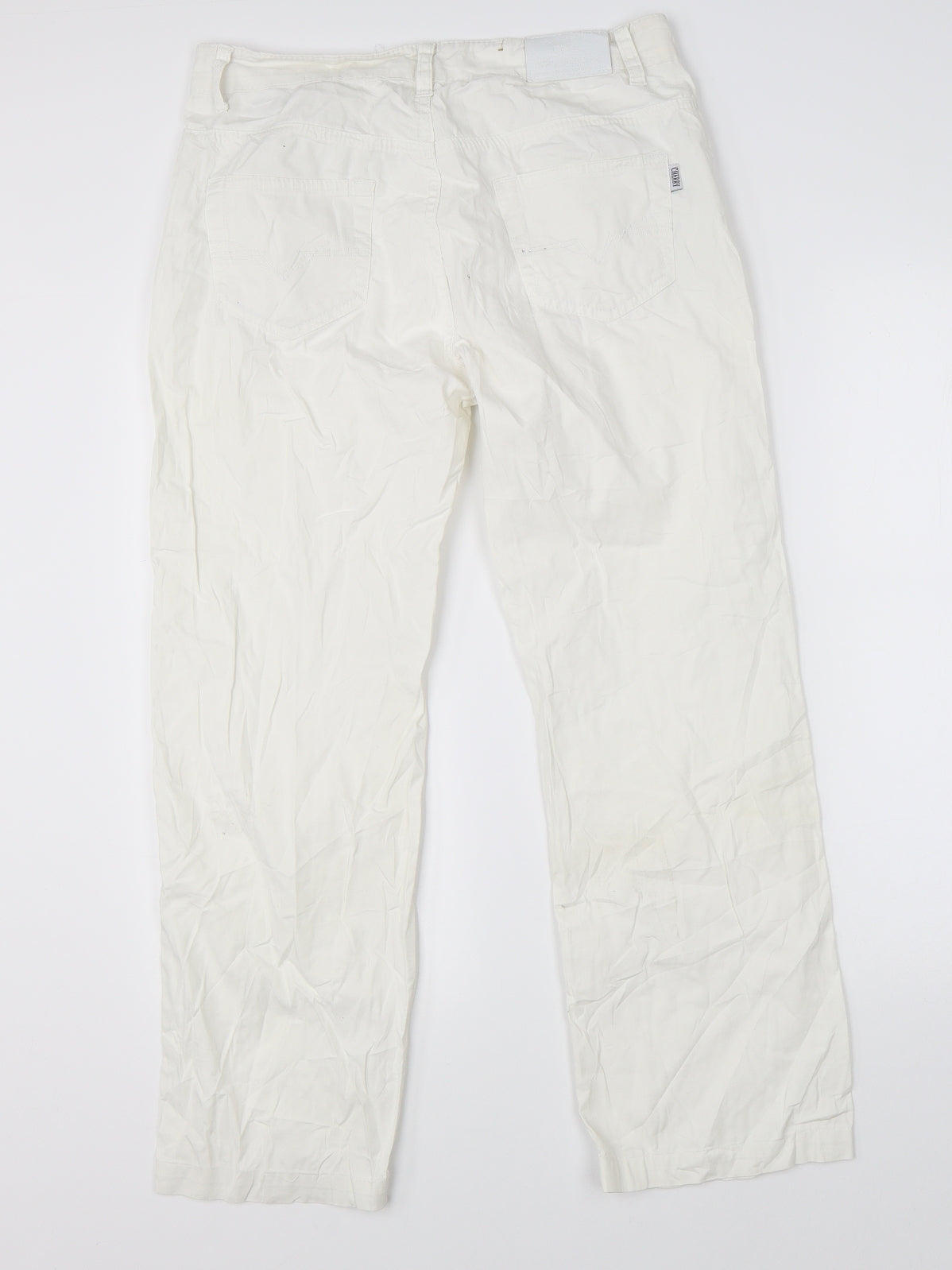 Womens UK Size 30 in Miss Cherry Regular Fit  White Trousers
