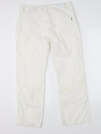 Womens UK Size 30 in Miss Cherry Regular Fit  White Trousers