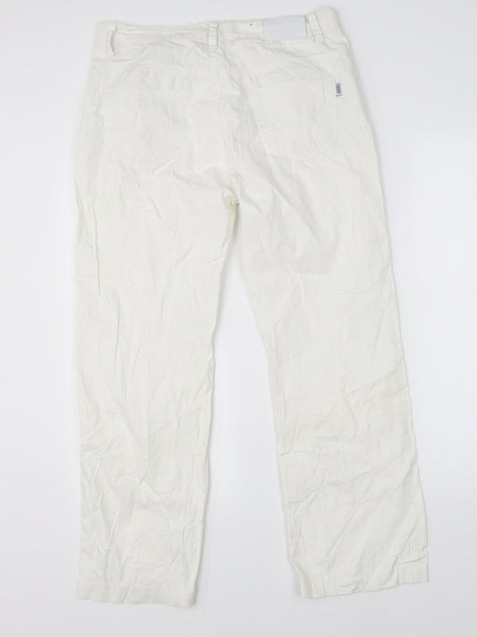 Womens UK Size 30 in Miss Cherry Regular Fit  White Trousers