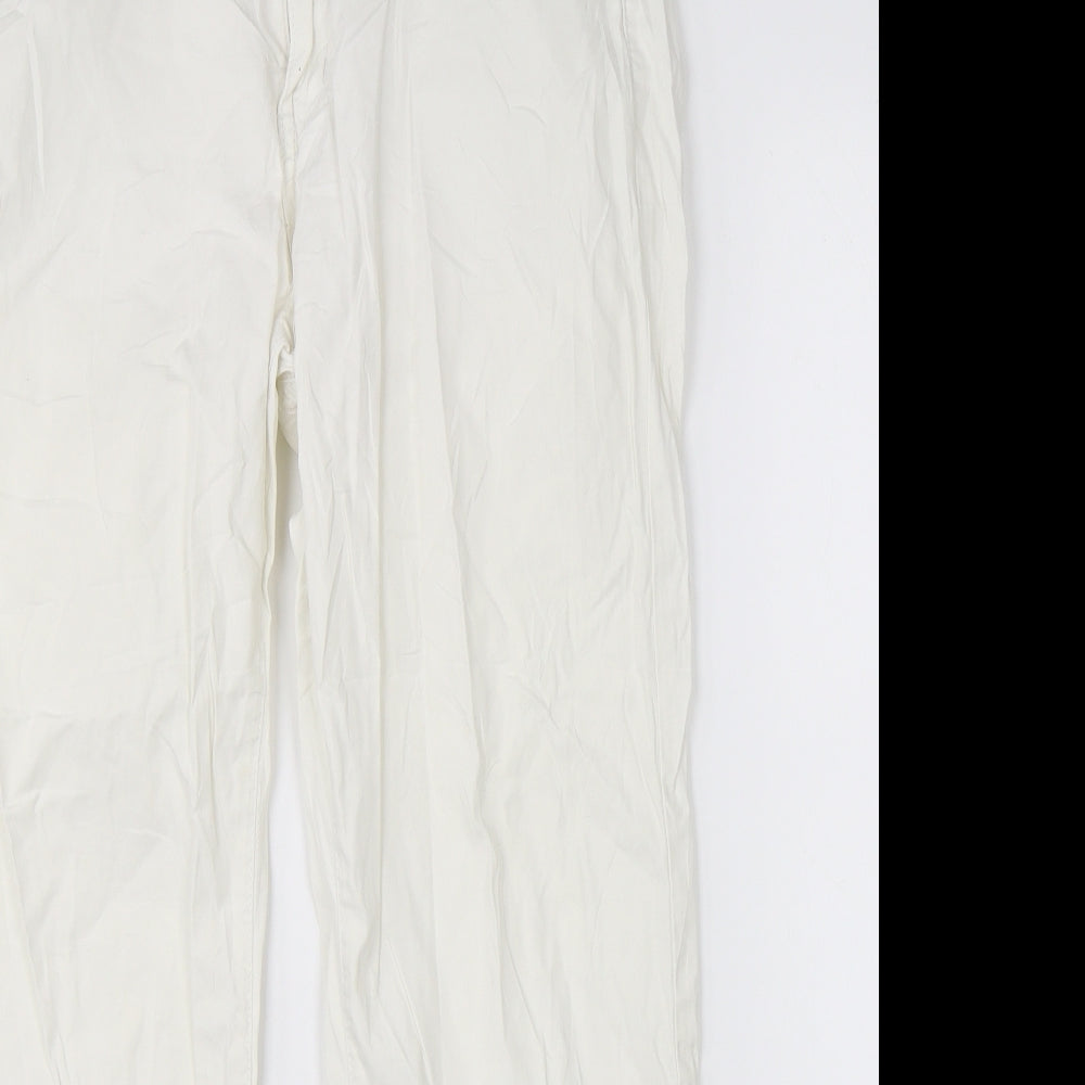 Womens UK Size 30 in Miss Cherry Regular Fit  White Trousers
