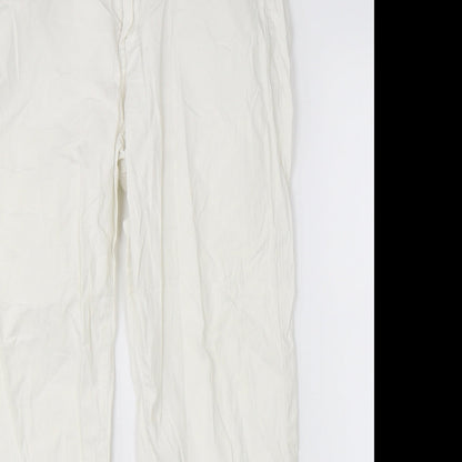 Womens UK Size 30 in Miss Cherry Regular Fit  White Trousers