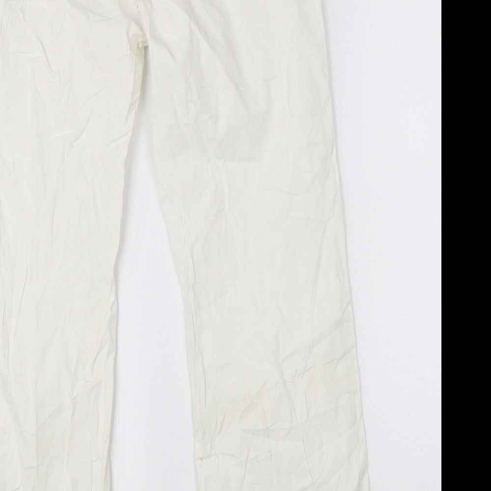 Womens UK Size 30 in Miss Cherry Regular Fit  White Trousers