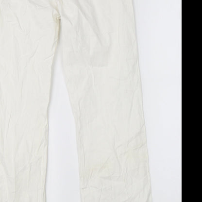 Womens UK Size 30 in Miss Cherry Regular Fit  White Trousers
