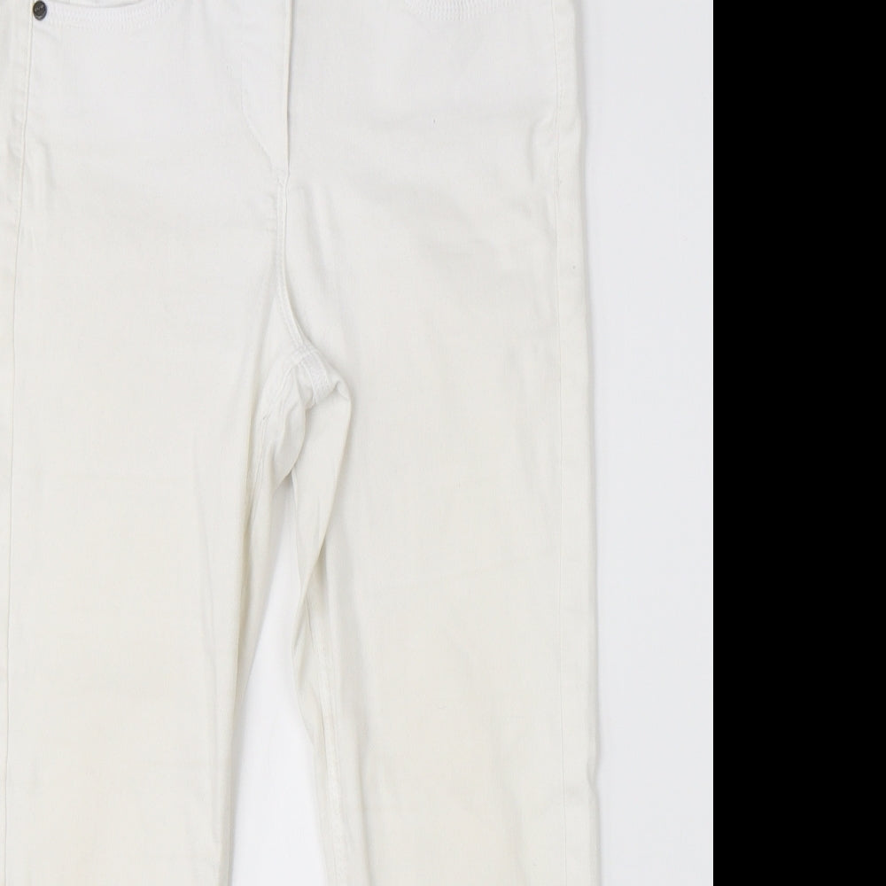 Womens UK Size 8 Marks & Spencer Regular Fit Straight White Jeans