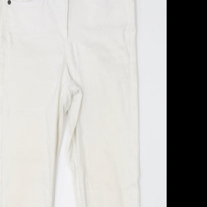 Womens UK Size 8 Marks & Spencer Regular Fit Straight White Jeans