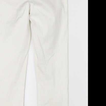 Womens UK Size 8 Marks & Spencer Regular Fit Straight White Jeans