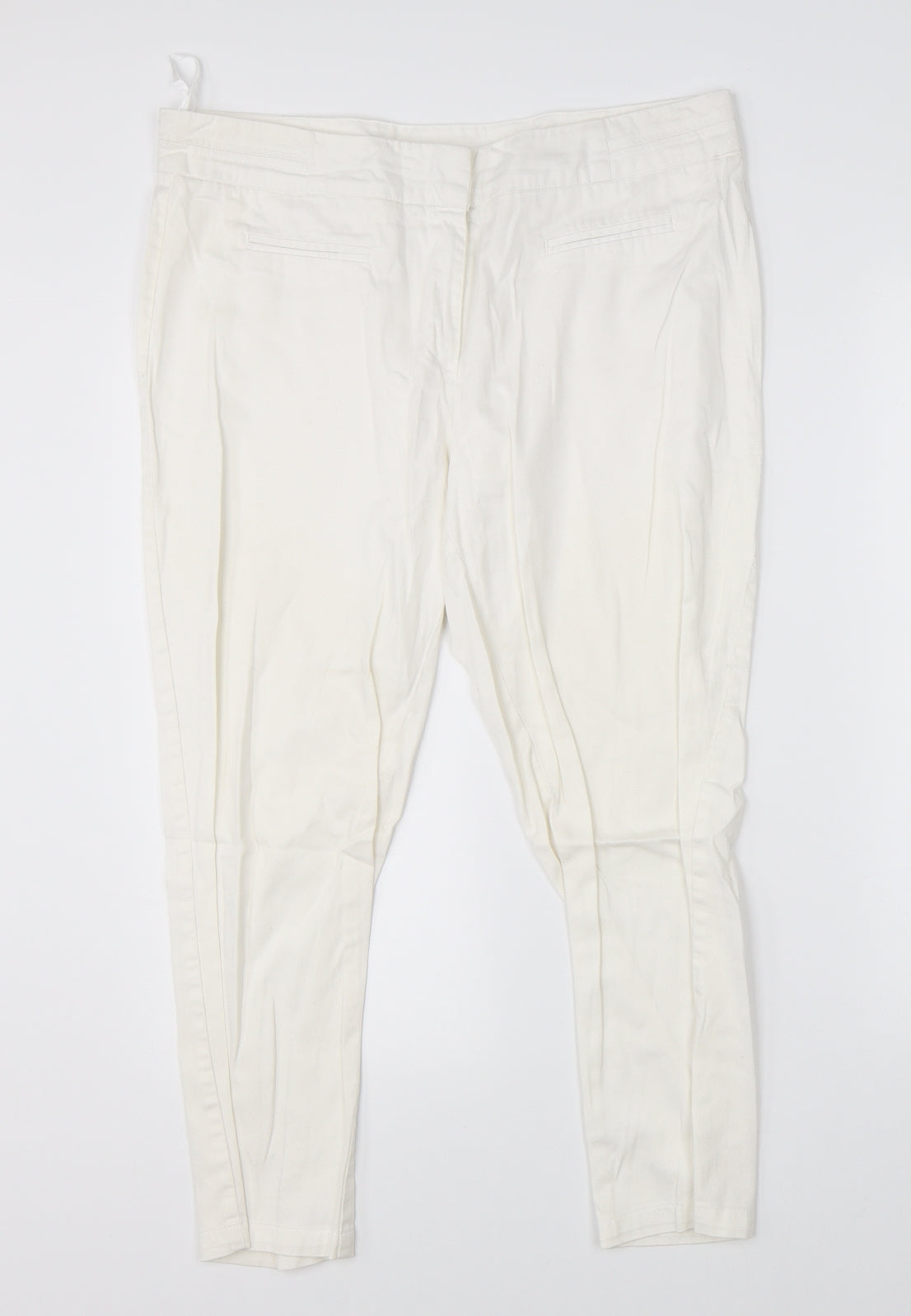 Womens UK Size 16 Preview Regular Fit Dress Pants White Trousers