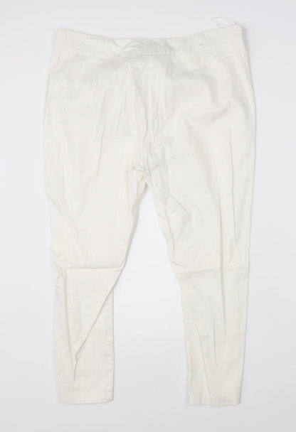 Womens UK Size 16 Preview Regular Fit Dress Pants White Trousers