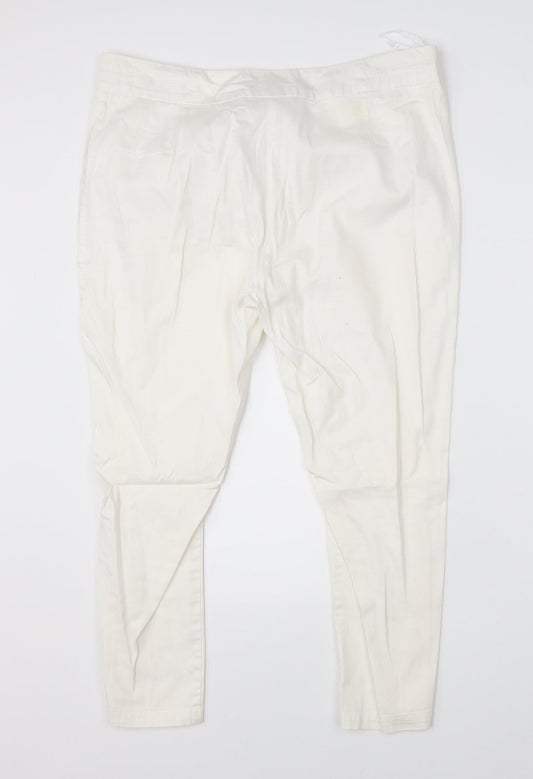 Womens UK Size 16 Preview Regular Fit Dress Pants White Trousers