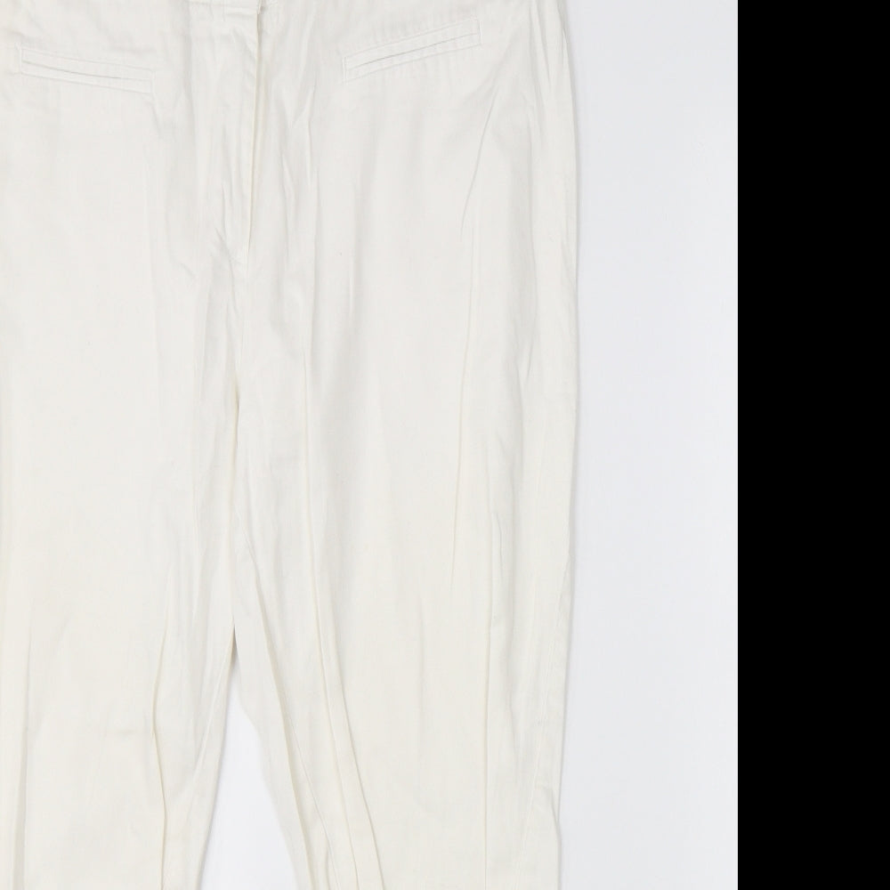 Womens UK Size 16 Preview Regular Fit Dress Pants White Trousers