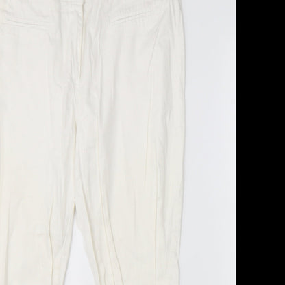 Womens UK Size 16 Preview Regular Fit Dress Pants White Trousers