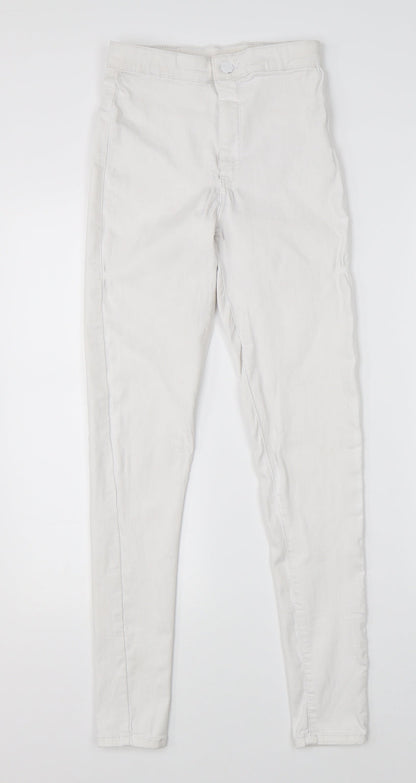 Topshop Womens White  Denim Skinny Jeans Size 28 in L32 in