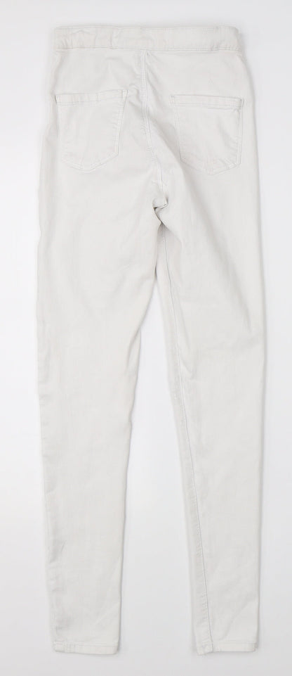 Topshop Womens White  Denim Skinny Jeans Size 28 in L32 in